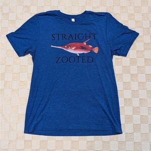 Straight Zooted Men’s Fish Graphic T-Shirt Size Large